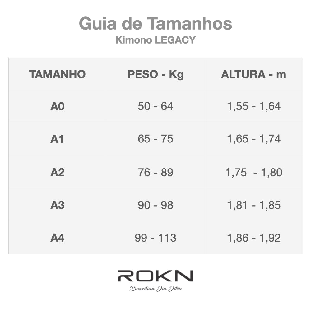 Kimono Jiu Jitsu ROKN Legacy CORE Preto