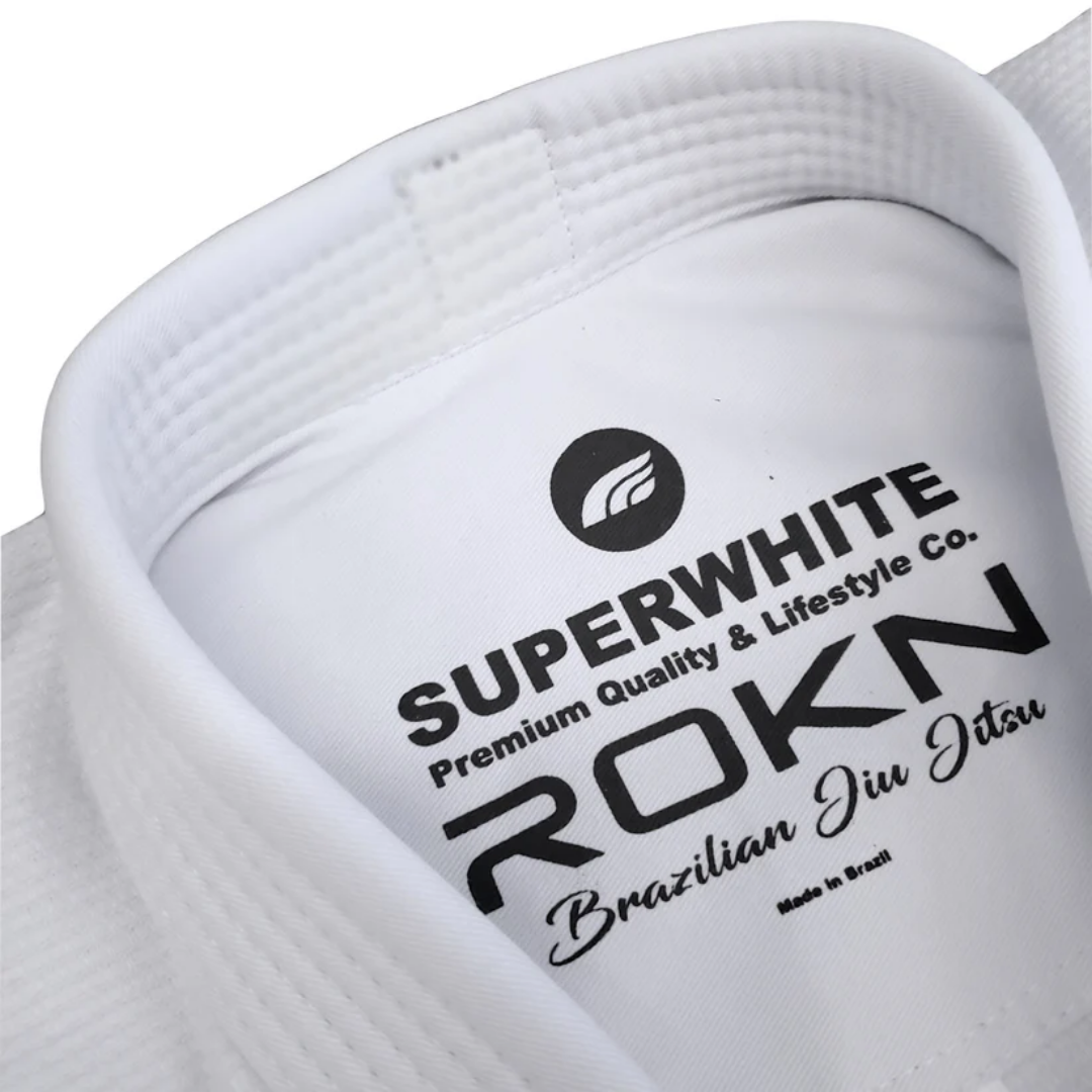 Kimono de Jiu Jitsu ROKN Legacy SUPERWHITE Branco