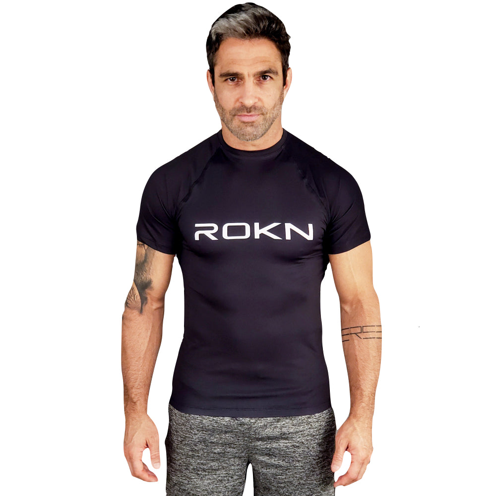 Rashguard ROKN Manga Curta STAMP Preto