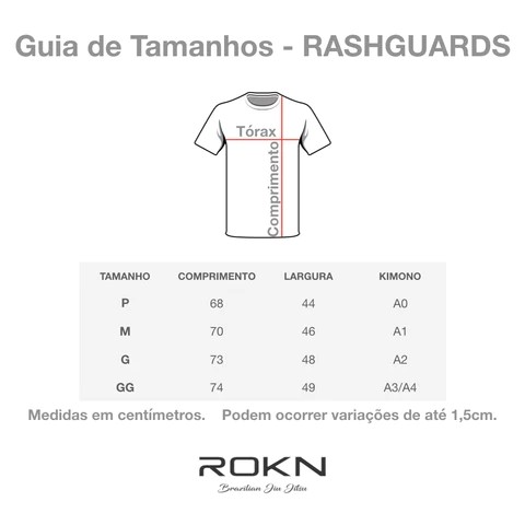 Rashguard ROKN Manga Curta STAMP Branco