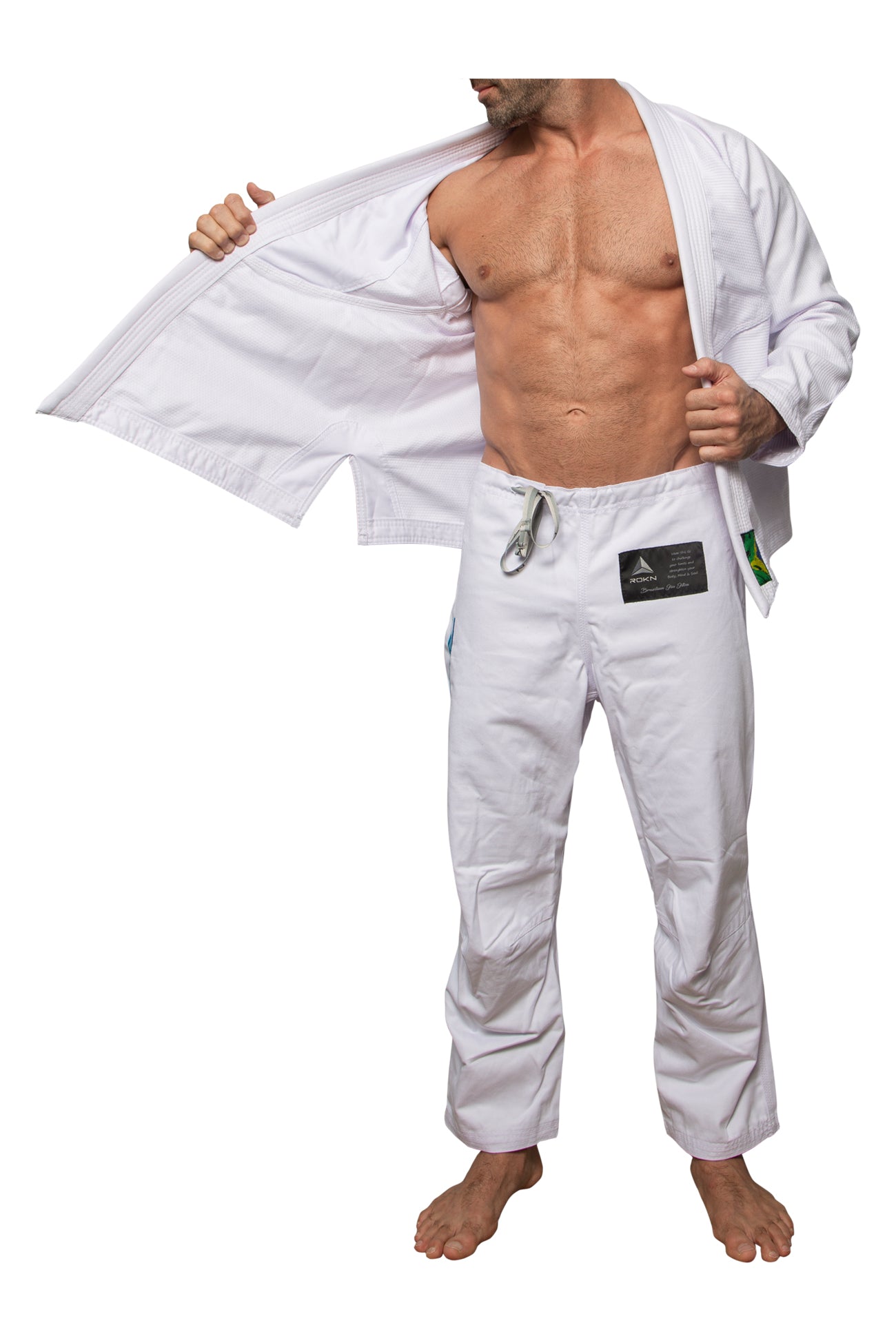 Kimono Jiu Jitsu ROKN Evolution NEON Branco