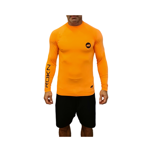 Camiseta ROKN Rashguard Manga Longa THERMOLITE  UV Laranja Masculino