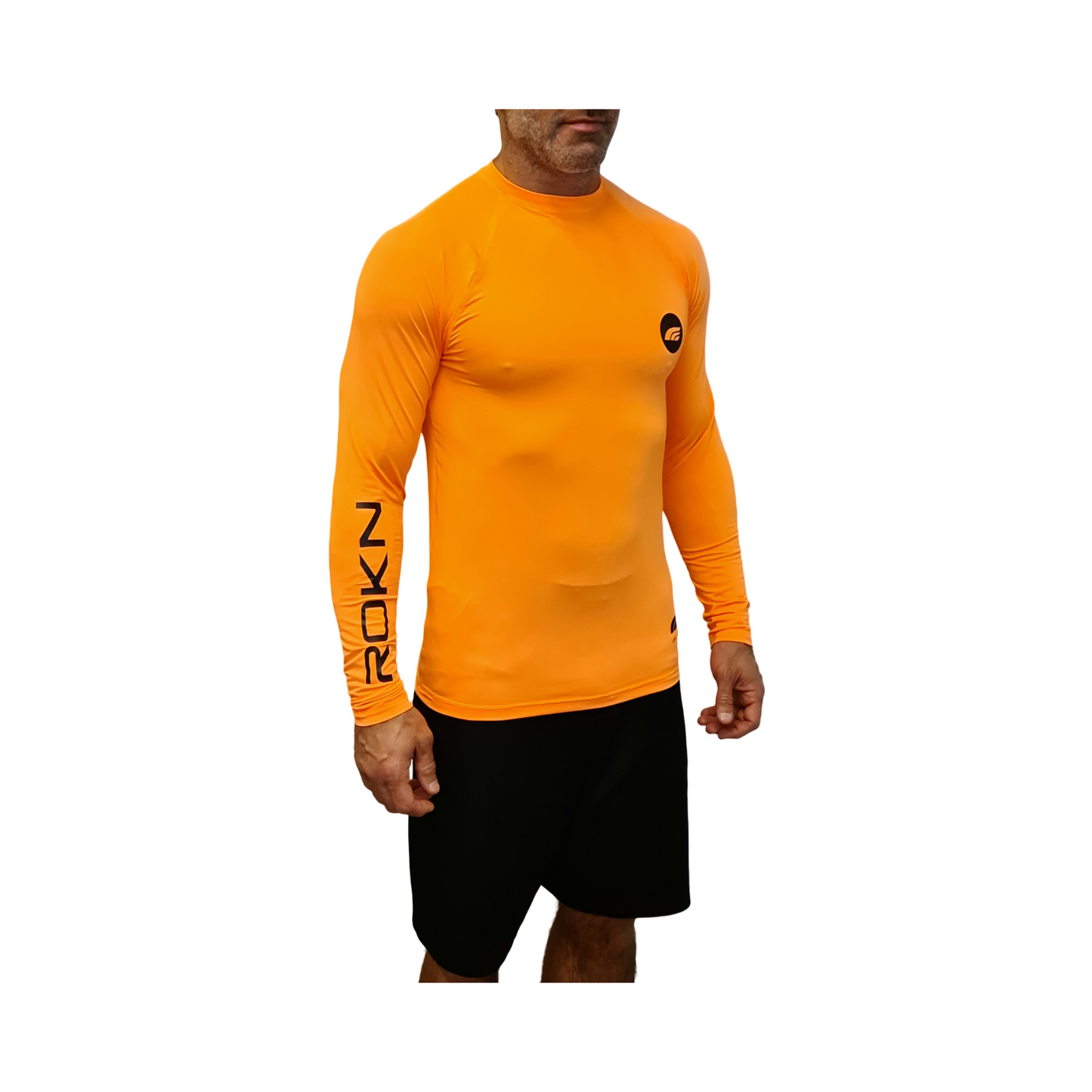 Camiseta ROKN Rashguard Manga Longa THERMOLITE  UV Laranja Masculino