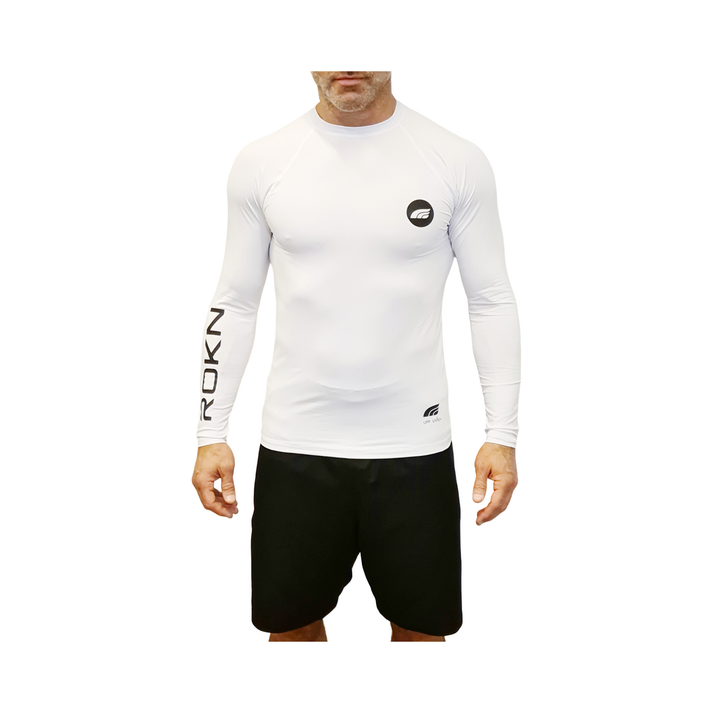 Camiseta ROKN Rashguard Manga Longa THERMOLITE UV Branco
