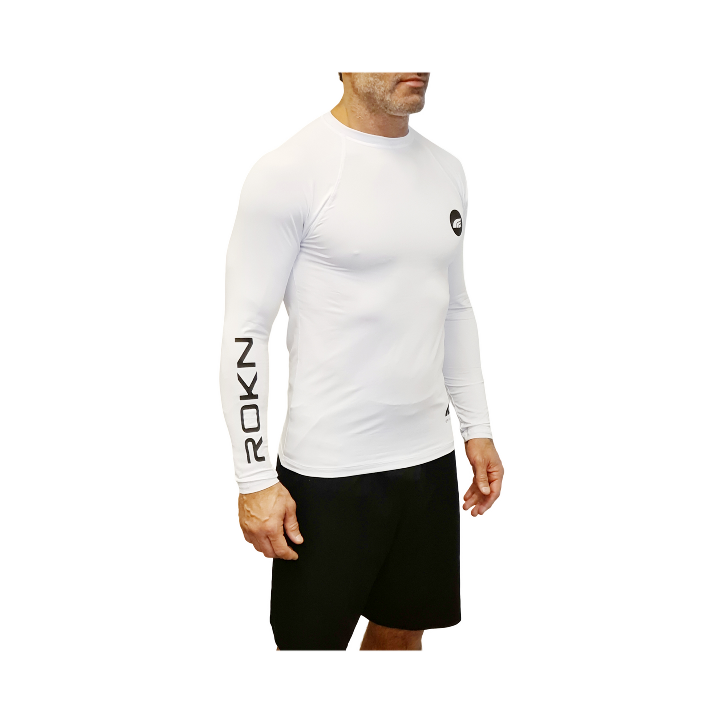 Camiseta ROKN Rashguard Manga Longa THERMOLITE UV Branco