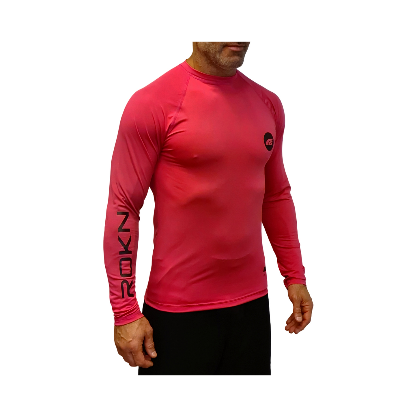 Camiseta ROKN Rashguard Manga Longa THERMOLITE  UV Rosa Masculino
