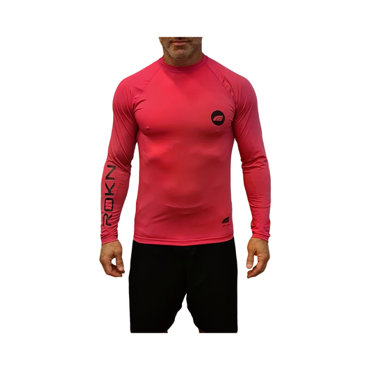 Camiseta ROKN Rashguard Manga Longa THERMOLITE  UV Rosa Masculino