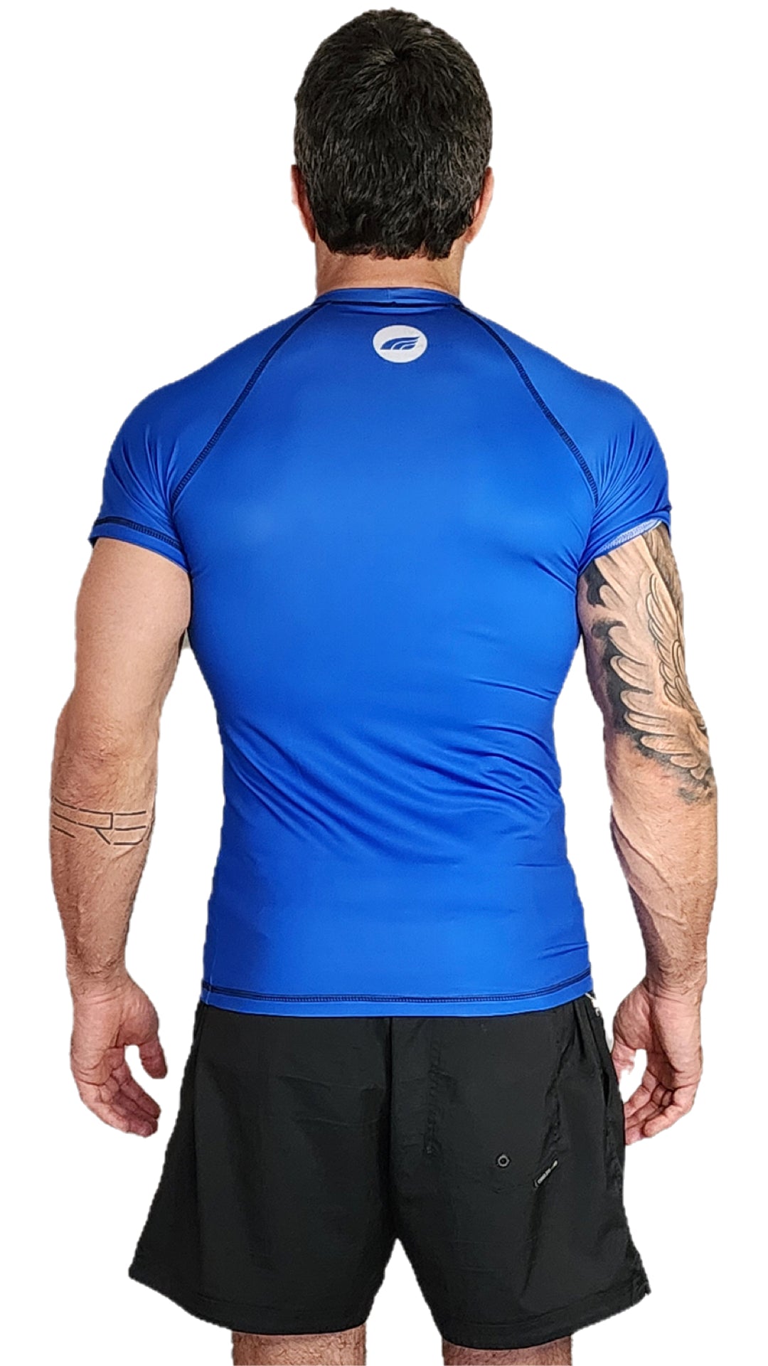 Rashguard ROKN Manga Curta STAMP Azul