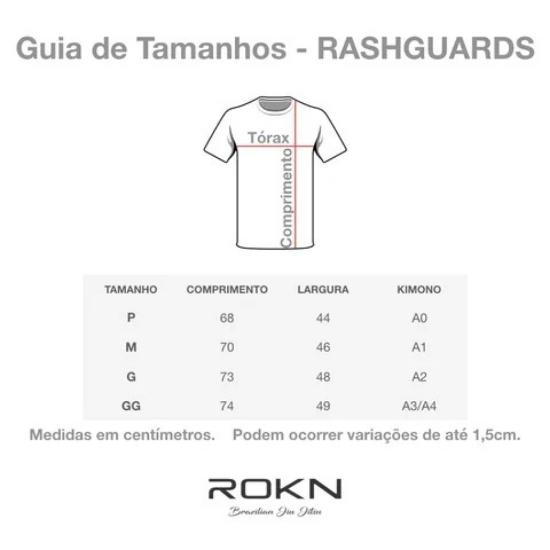 Rashguard ROKN Manga Curta STAMP Branco