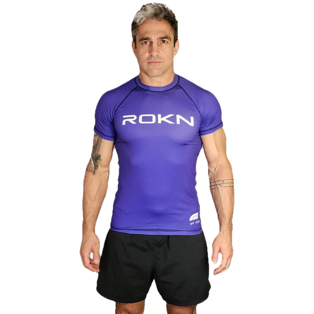 Rashguard ROKN Short Sleeve STAMP Purple