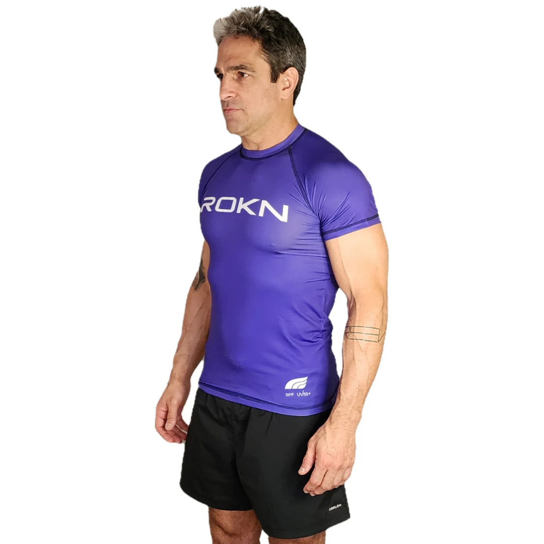 Rashguard ROKN Short Sleeve STAMP Purple