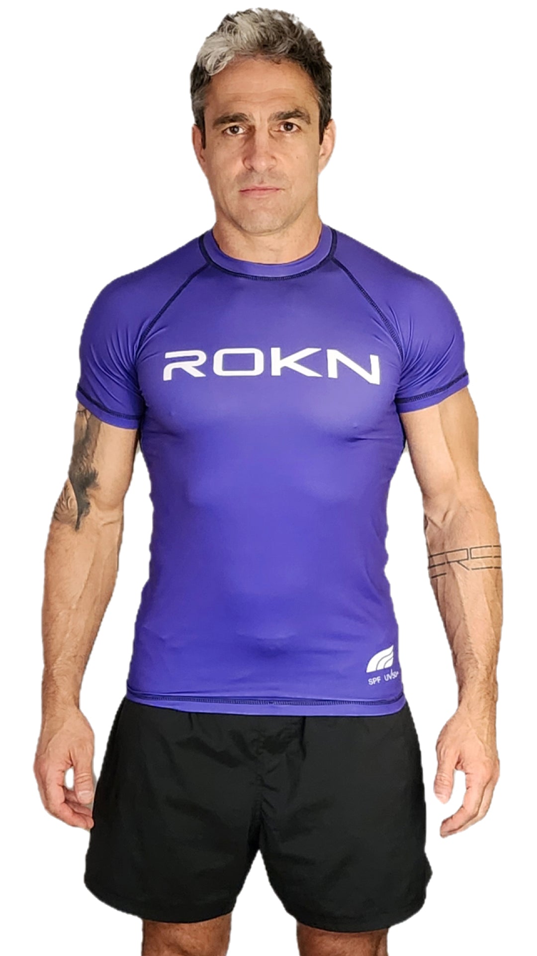 Rashguard ROKN Manga Curta STAMP Roxo